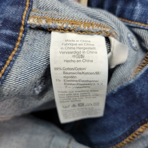 Madewell Jeans Womens 25 Blue Full Length Classic Straight Fair Trade Minimalist - Picture 10 of 12